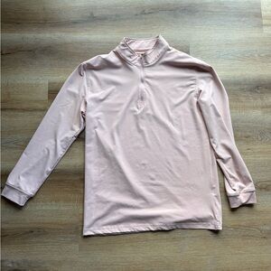 Light peach Long Sleeve Quarter-Zip Top